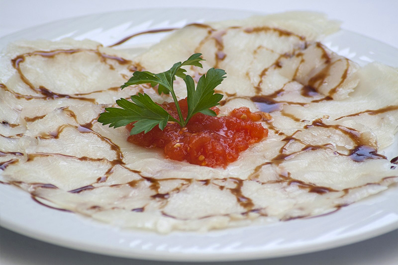 Carpaccio de bacalao